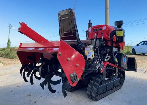 35hp κινητήρας ντίζελ Μίνι Τρακτέρ Crawler Walking Paddy Gum Crawler Τρακτέρ με Tiller