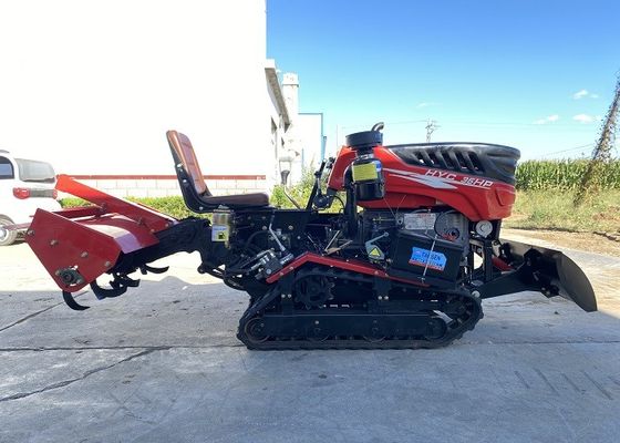 35hp κινητήρας ντίζελ Μίνι Τρακτέρ Crawler Walking Paddy Gum Crawler Τρακτέρ με Tiller