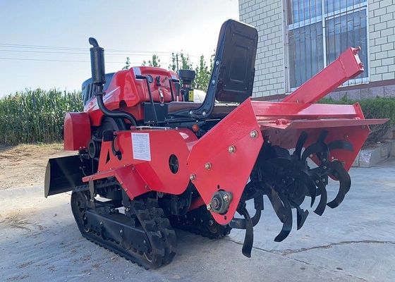 35hp κινητήρας ντίζελ Μίνι Τρακτέρ Crawler Walking Paddy Gum Crawler Τρακτέρ με Tiller