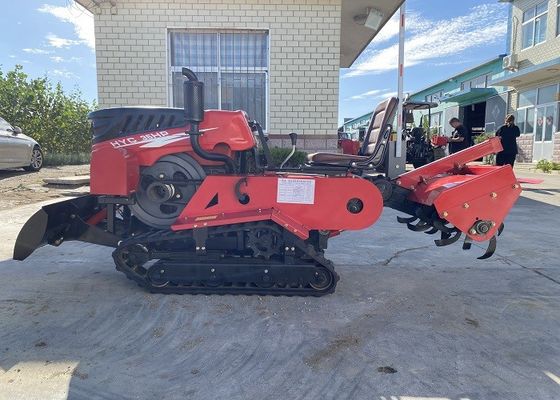 35hp κινητήρας ντίζελ Μίνι Τρακτέρ Crawler Walking Paddy Gum Crawler Τρακτέρ με Tiller