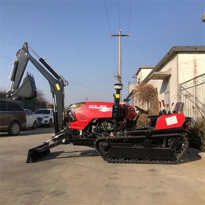 Ροτάρι 50HP ξηρό έδαφος Crawler ελκυστήρες καλλιεργητές με εκσκαφέα