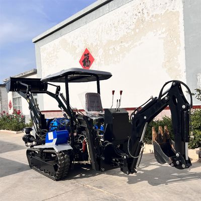 Ροτάρι 50HP ξηρό έδαφος Crawler ελκυστήρες καλλιεργητές με εκσκαφέα