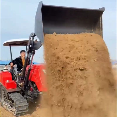 Γεωργική βαριά μηχανή 80HP Crawler Συμπληρωματικό ελκυστήρα με φορτιστή