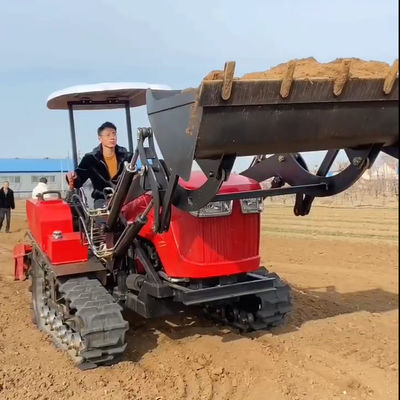 Γεωργική βαριά μηχανή 80HP Crawler Συμπληρωματικό ελκυστήρα με φορτιστή