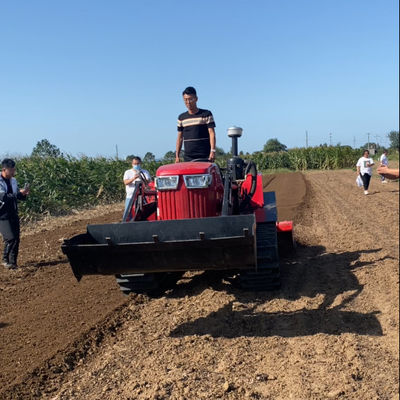 Γεωργική βαριά μηχανή 80HP Crawler Συμπληρωματικό ελκυστήρα με φορτιστή