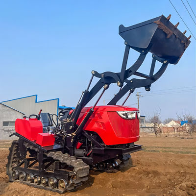 Γεωργική βαριά μηχανή 80HP Crawler Συμπληρωματικό ελκυστήρα με φορτιστή