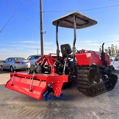 Μίνι τρακτέρ Orchard, τρακτέρ Vineyard Crawler 50HP με τροχιακό άροτρο