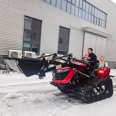 Μικρό 50HP Paddy Field Crawler τρακτέρ με εμπρόσθιο φορτιστή