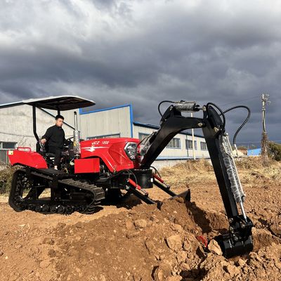 Μίνι τρακτέρ αγροτικής παραγωγής 4WD, αγροτικό ελκυστήρα 120 ίππων με εκσκαφέα